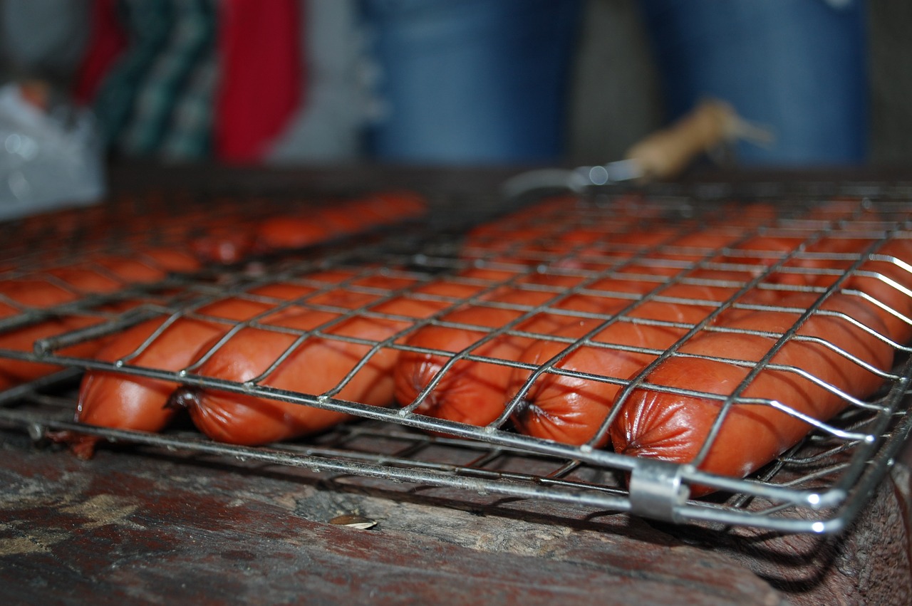 sausages bake food free photo