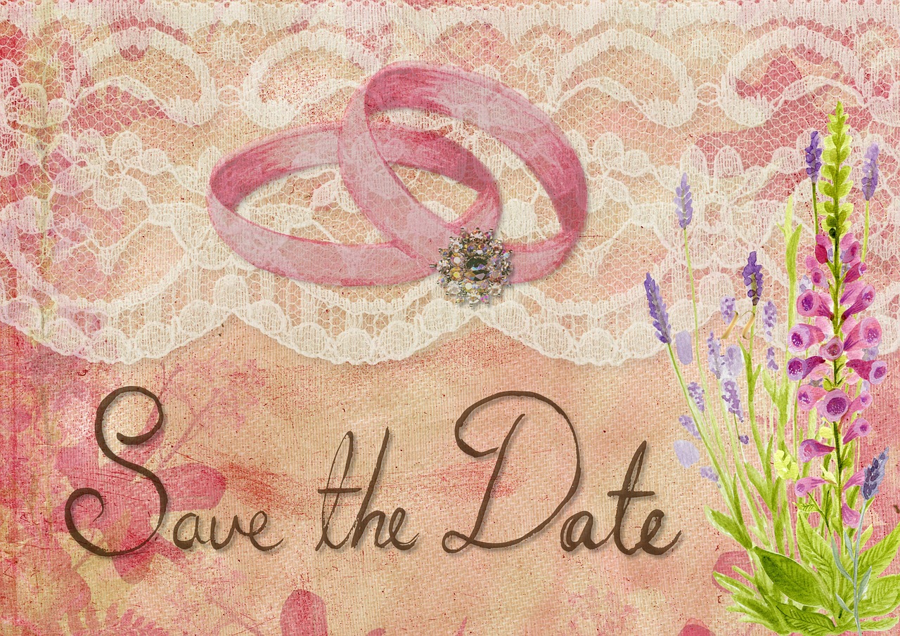 save the date wedding rings free photo