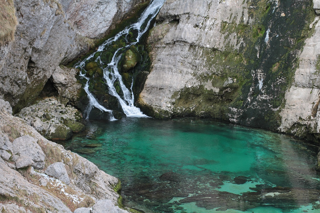 savica  slovenia  waterfall free photo