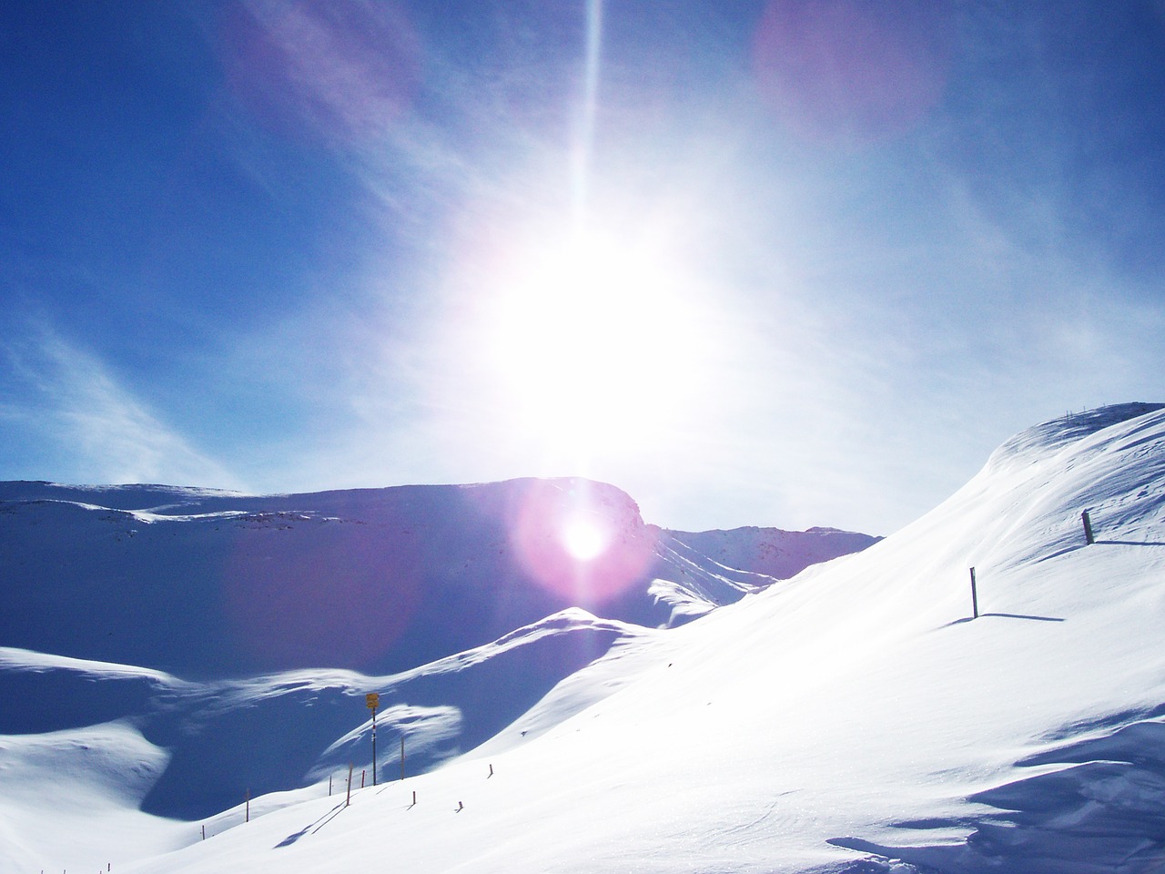 savognin switzerland snow mountains free photo