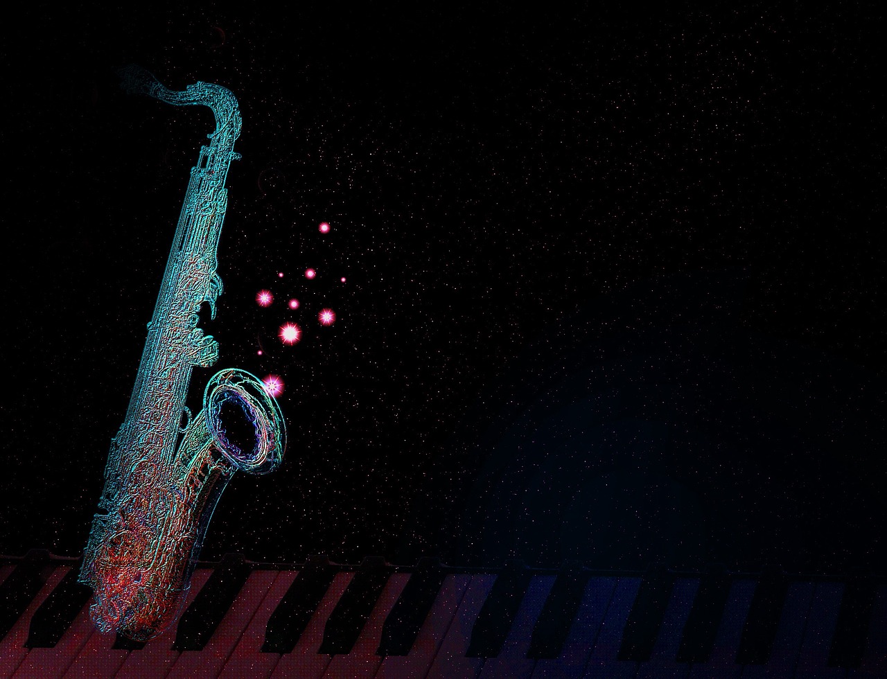 saxophone keybord piano free photo