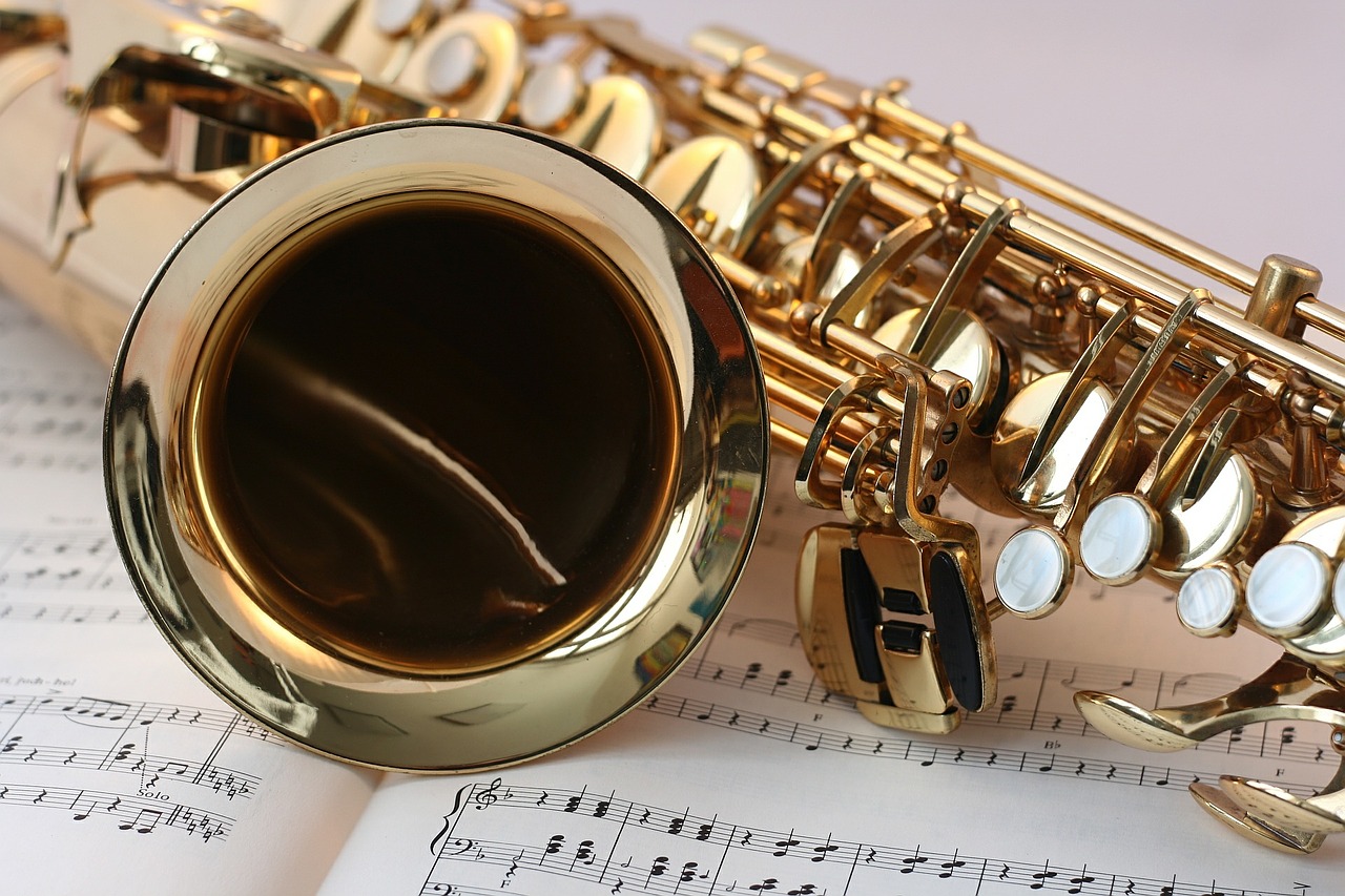 saxophone music gold free photo