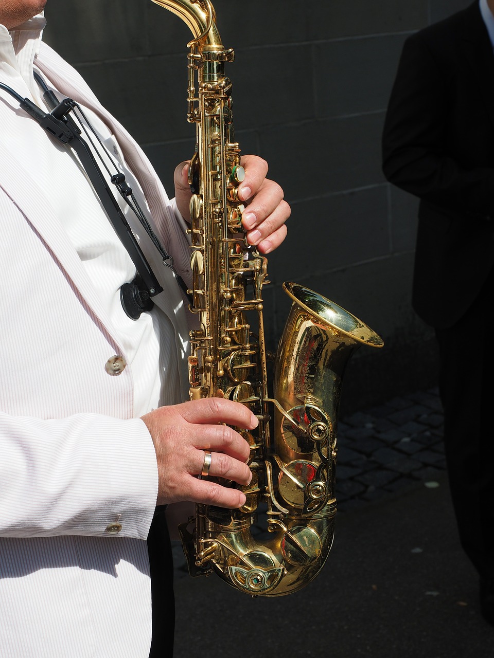 saxophonist saxophone player musician free photo