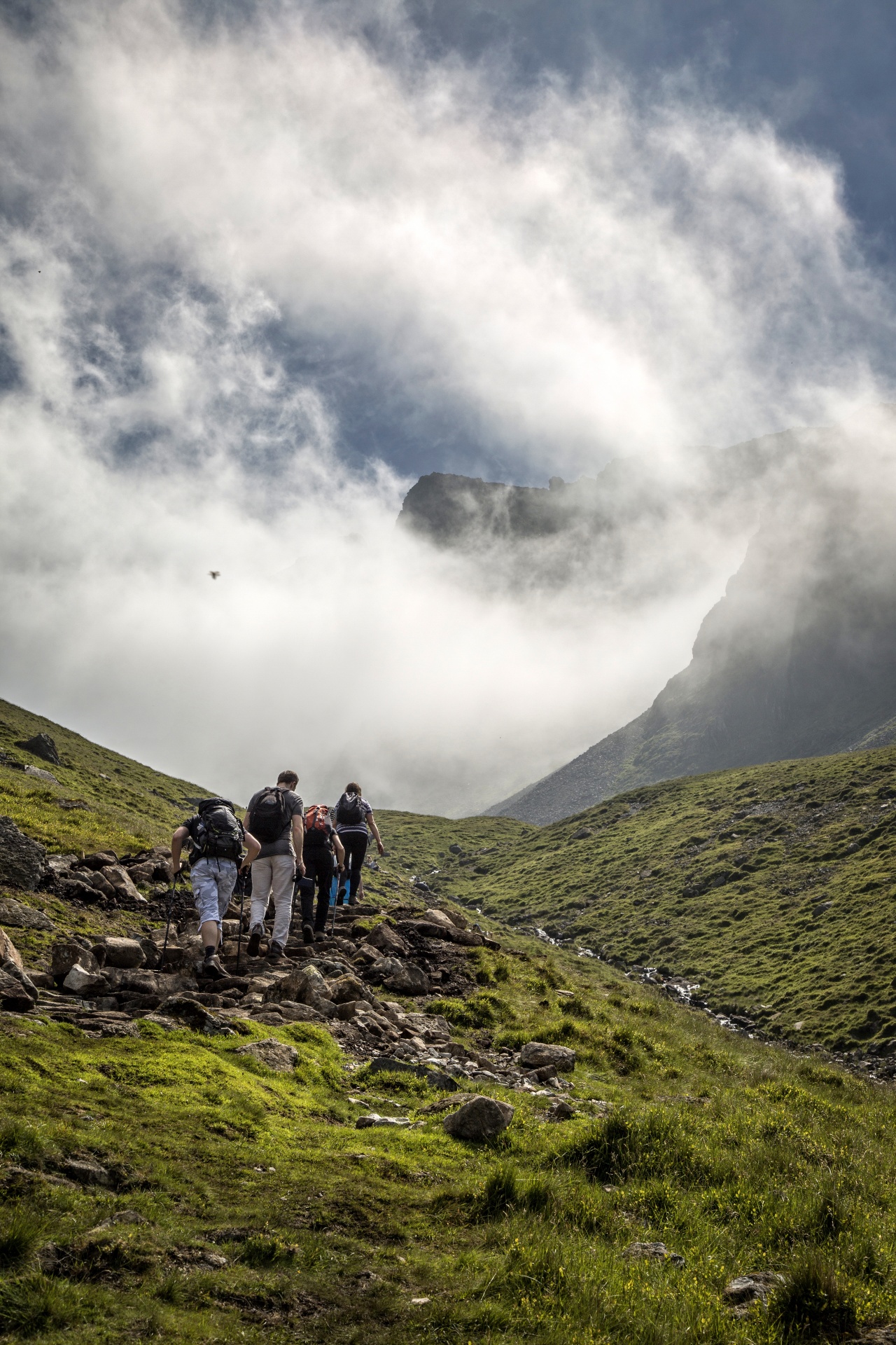 mountain top hiking free photo