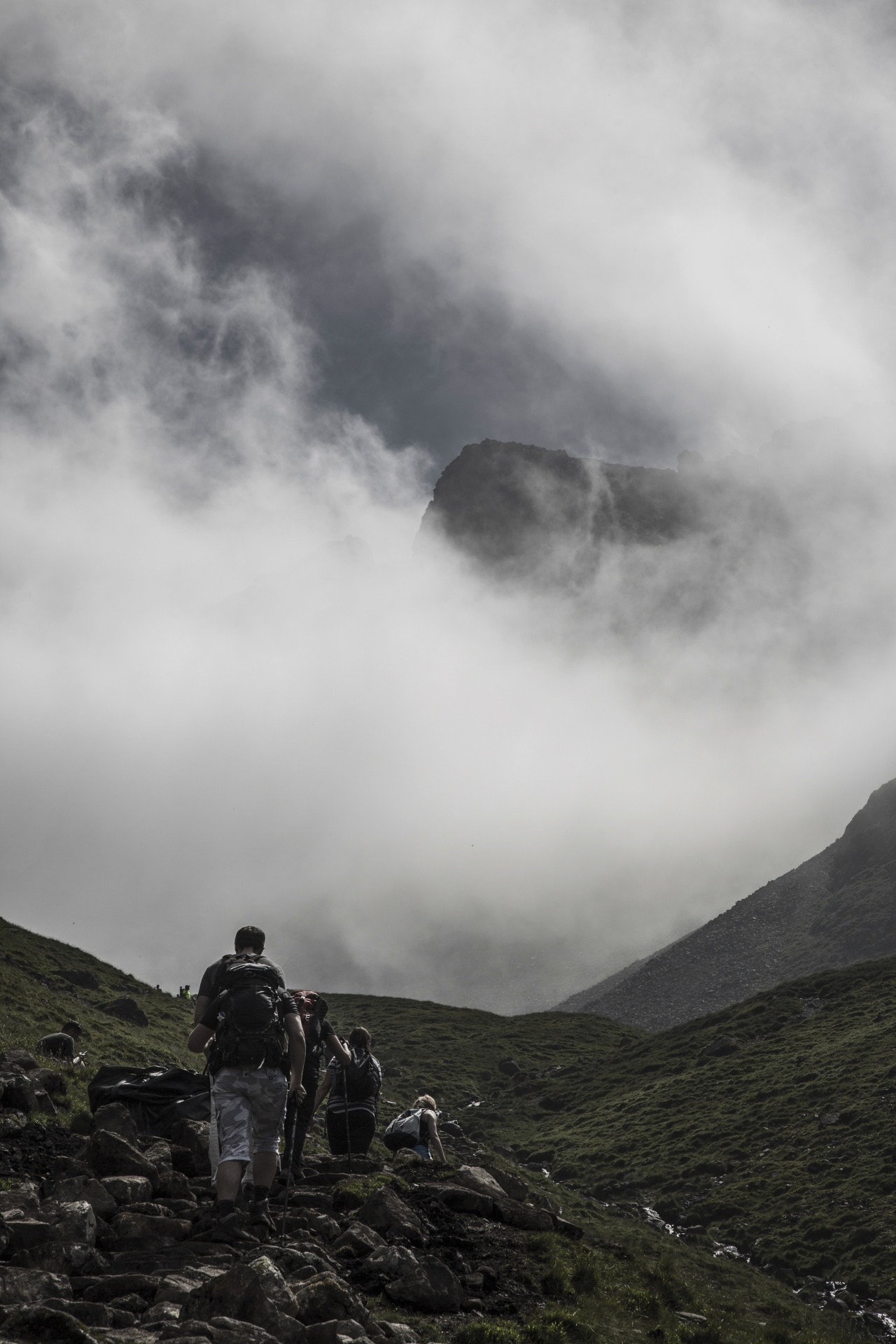 mountain top hiking free photo