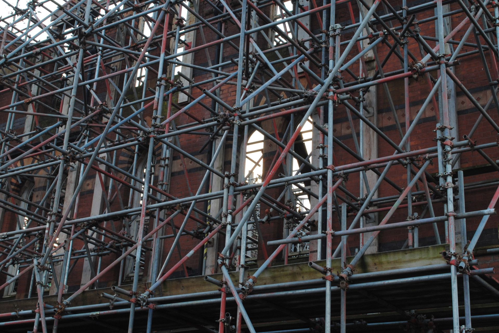 scaffolding building old free photo