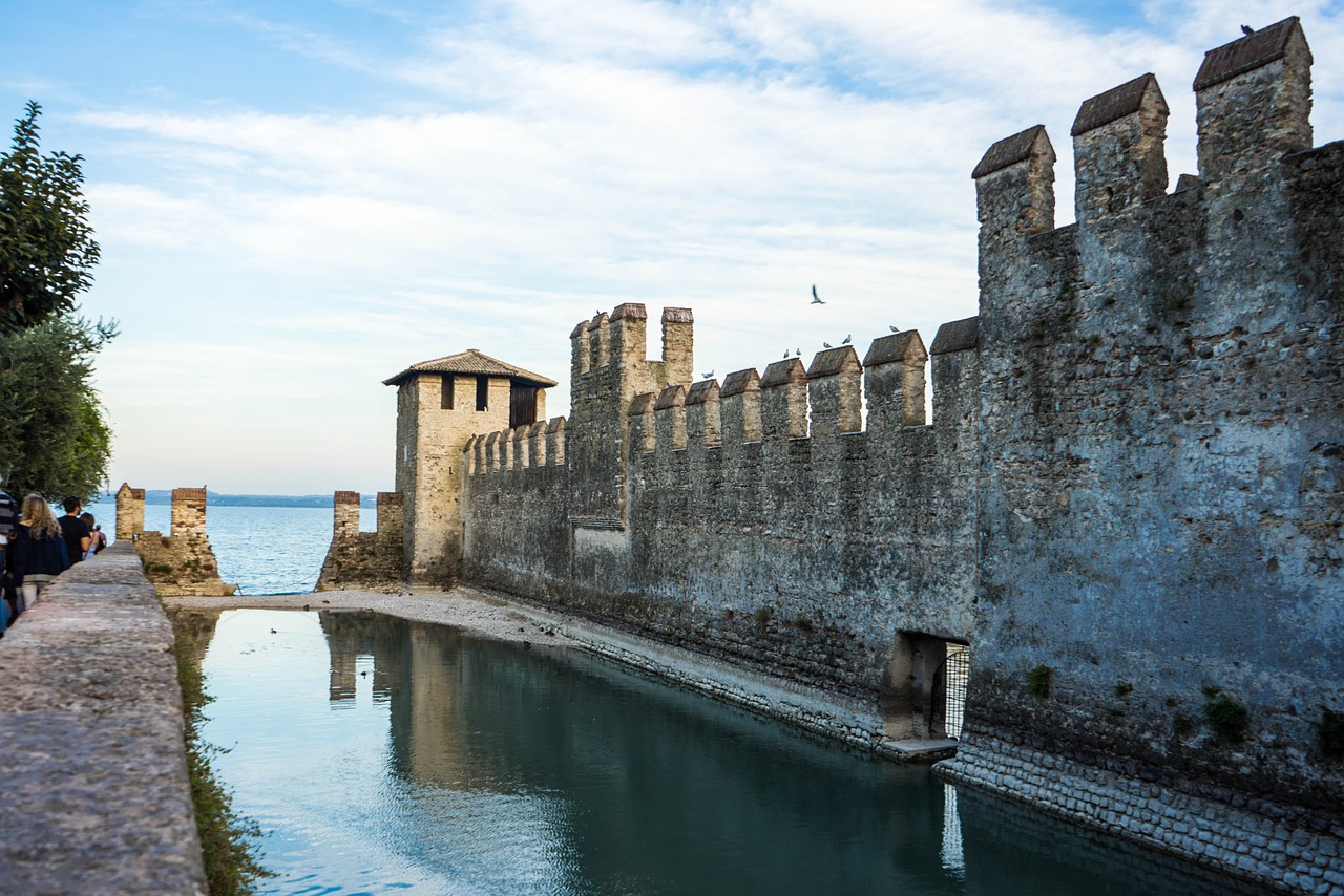 scaliger castle lake garda sirmione free photo