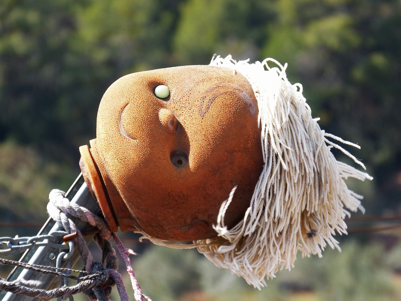 scarecrow doll head disturbing free photo