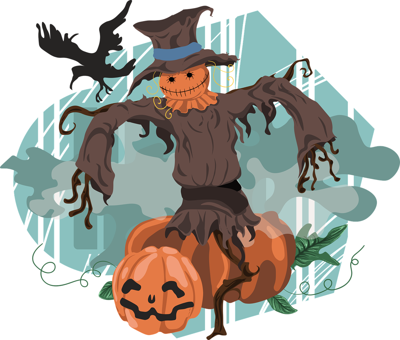 scarecrow halloween pumpkin free photo