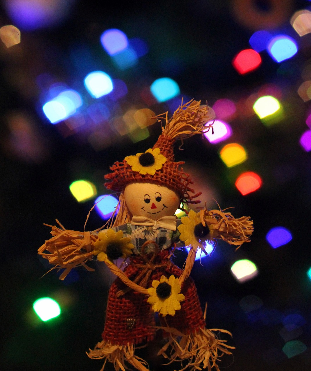 scarecrow bokeh decorations free photo