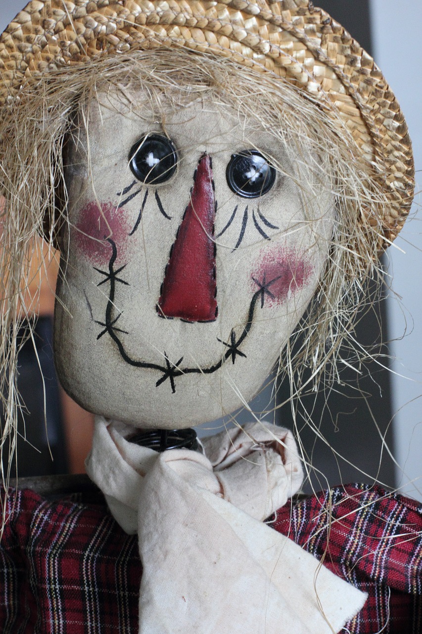 scarecrow face seasonal free photo