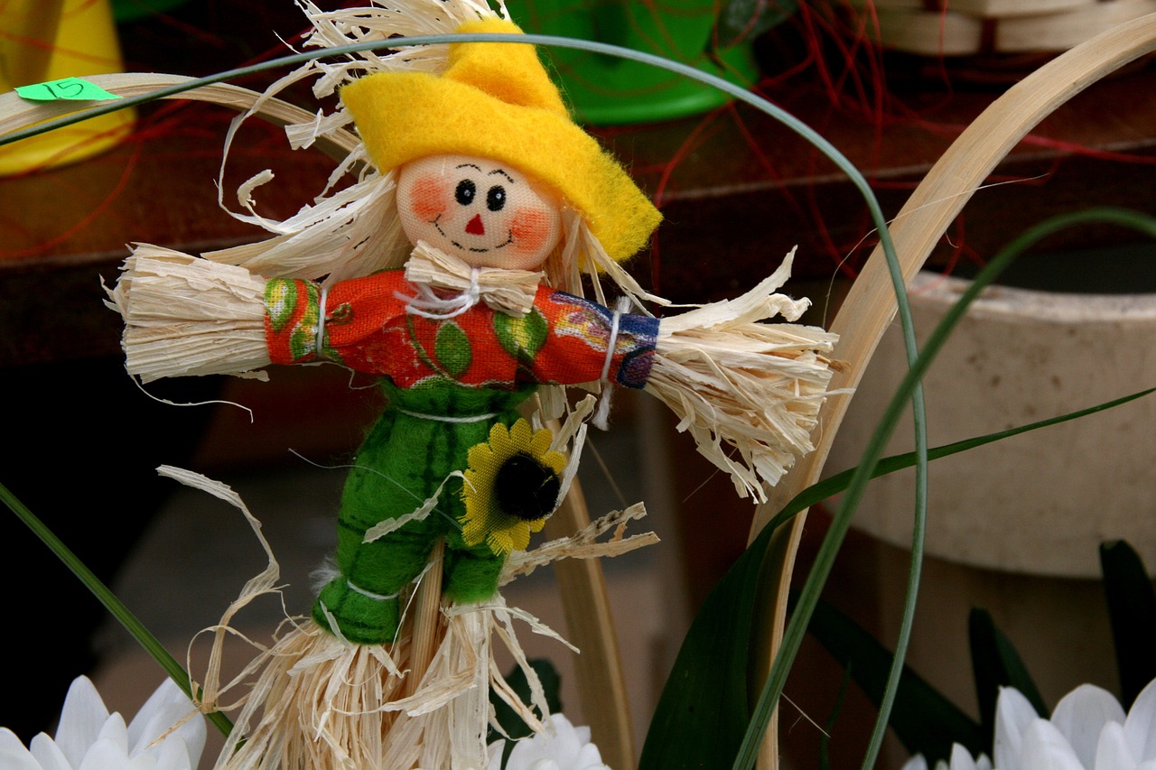 scarecrow straw flower free photo