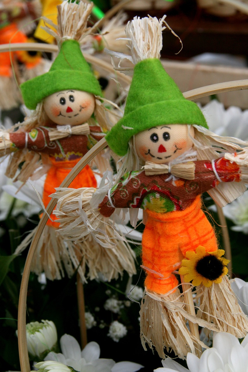 scarecrow couple flower free photo