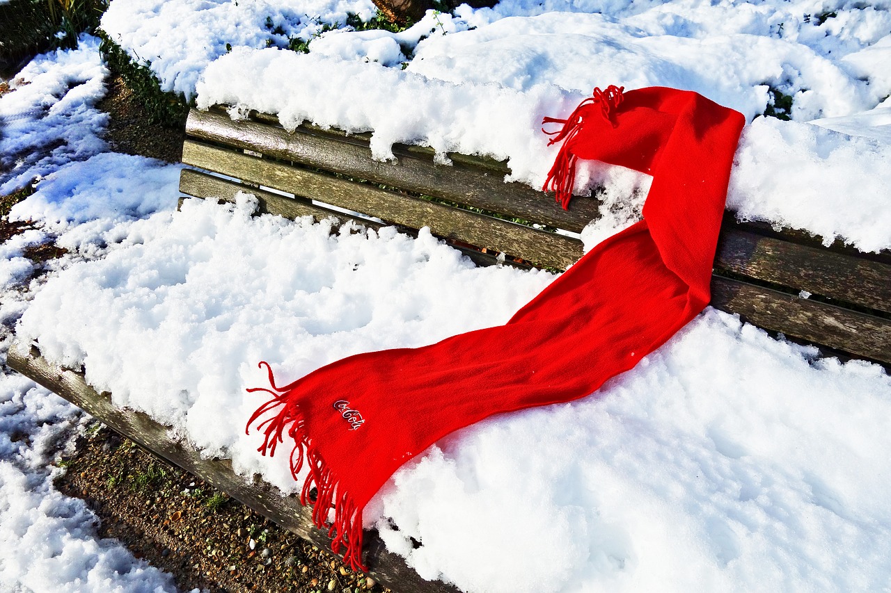 scarf red scarf woolen free photo