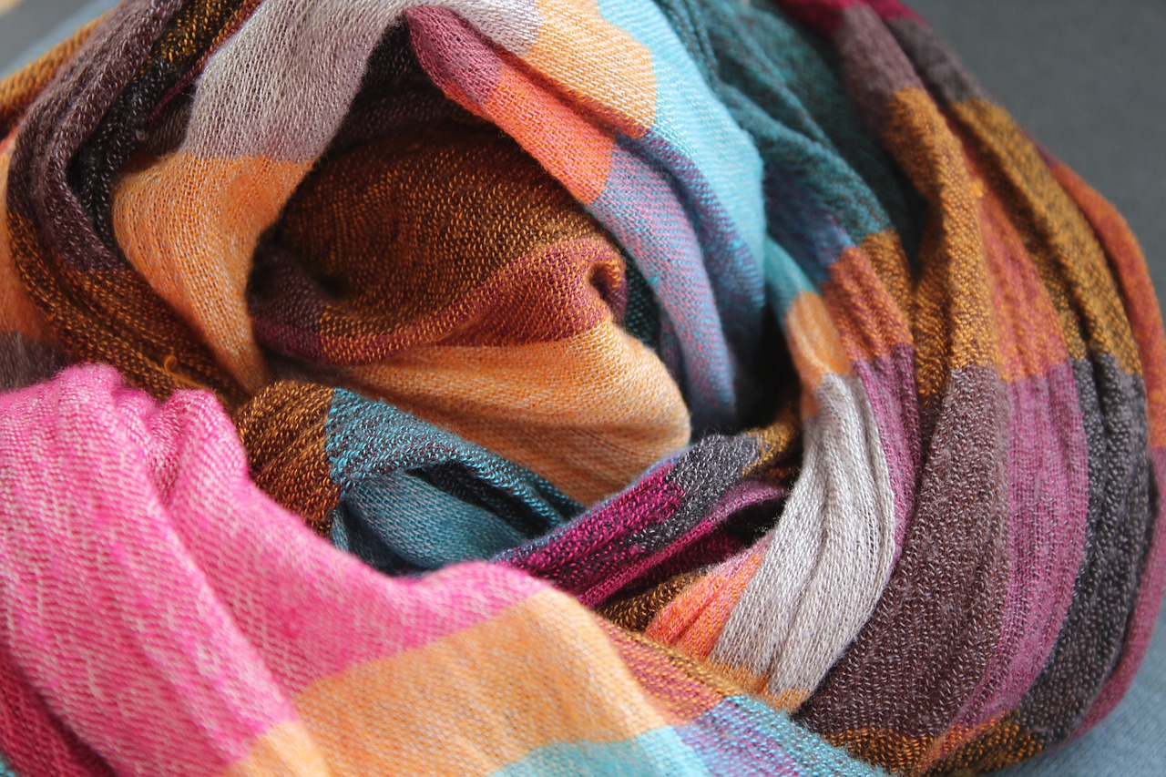 scarf color textile free photo