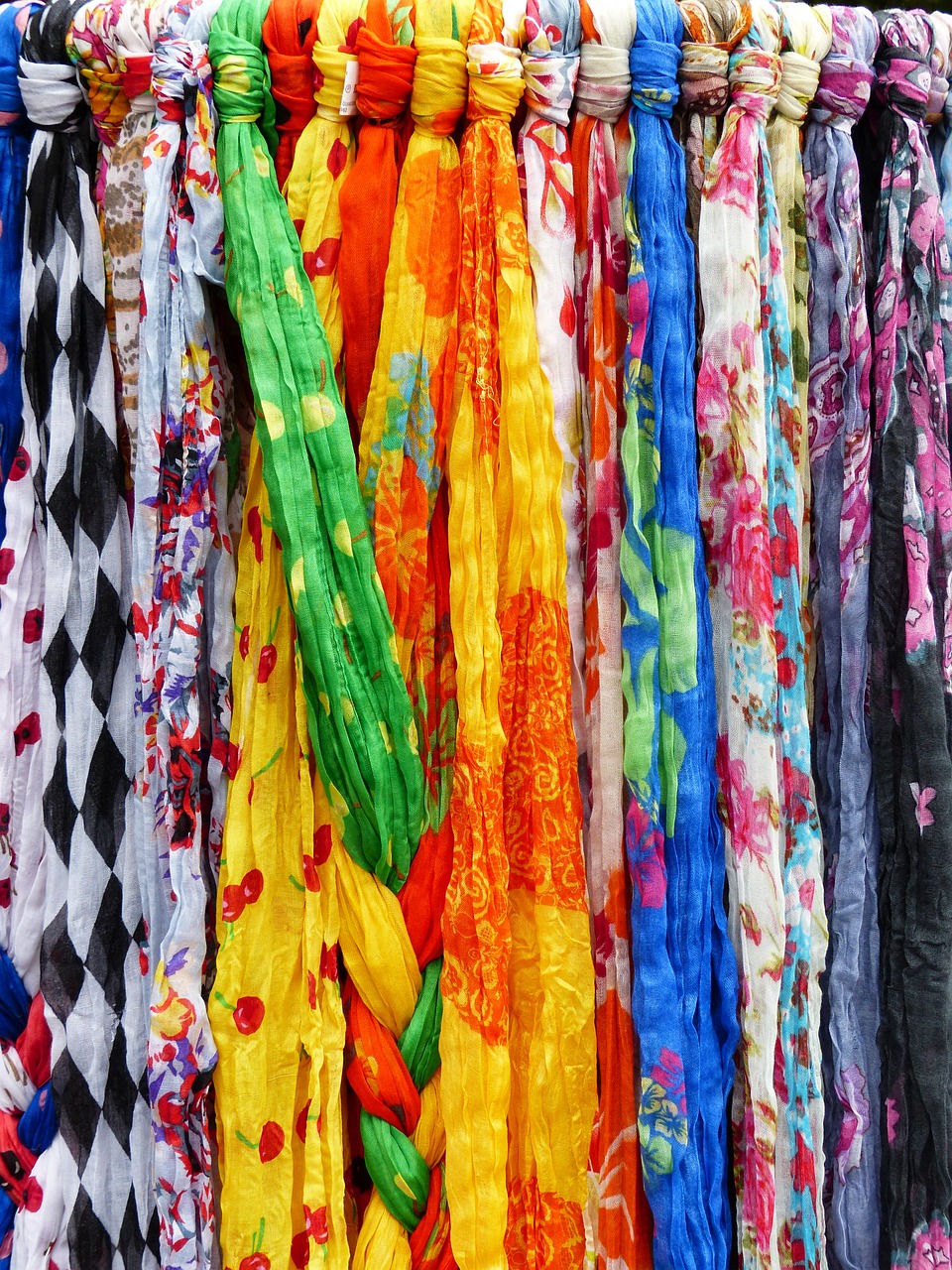 scarves towels colorful free photo