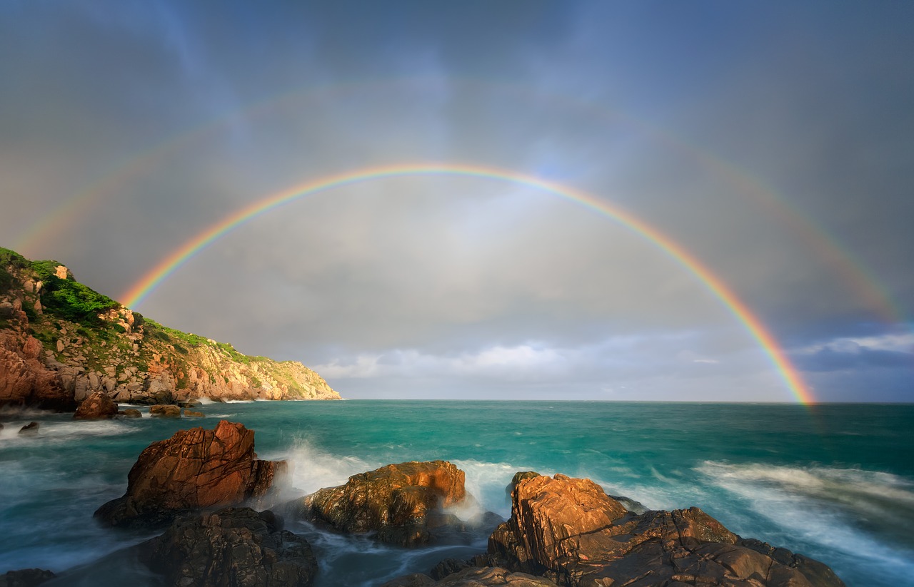 scenery rainbow coast free photo