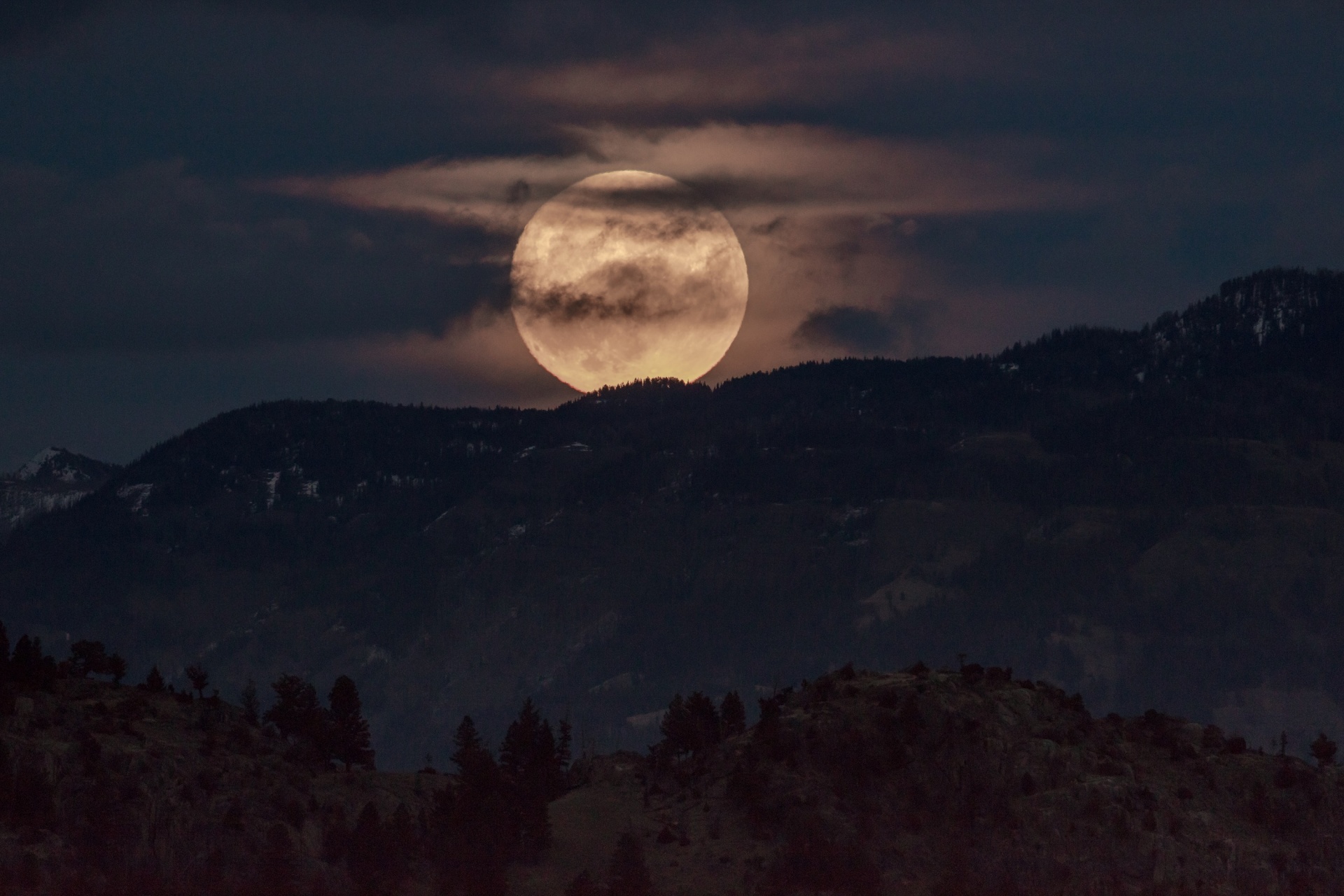 moon supermoon scenic free photo