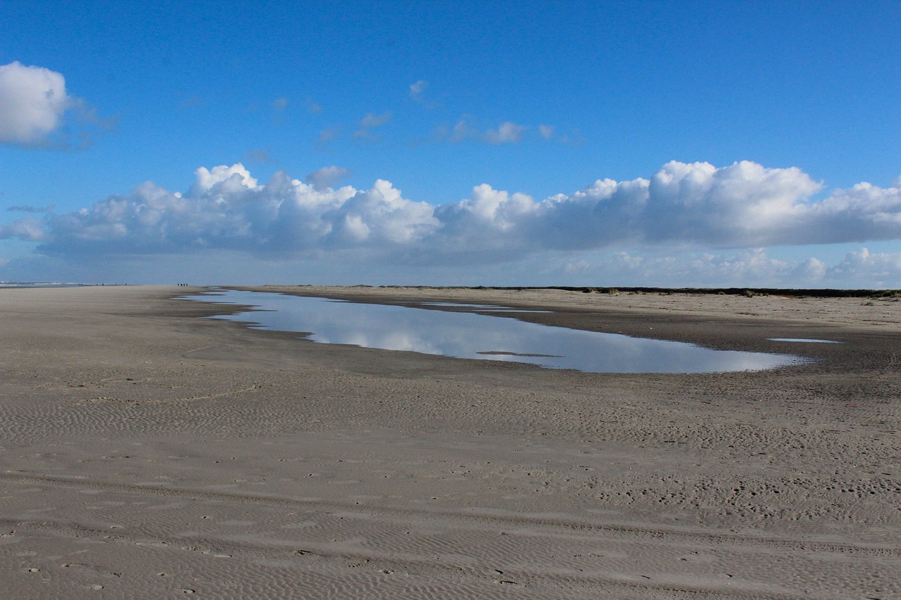 schiermonnikoog  beach  clouds free photo