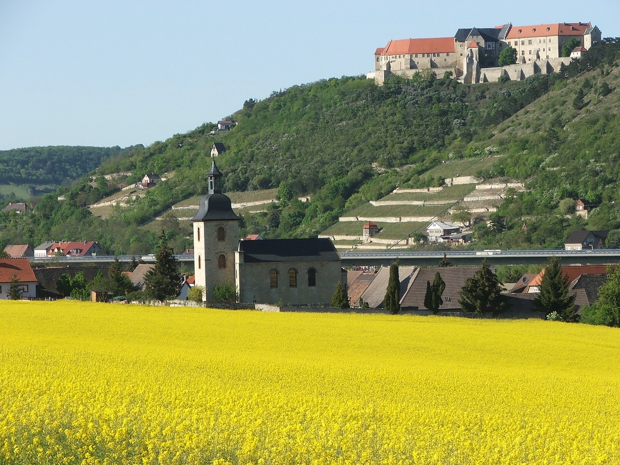 schloss neuenburg freyburg spring free photo