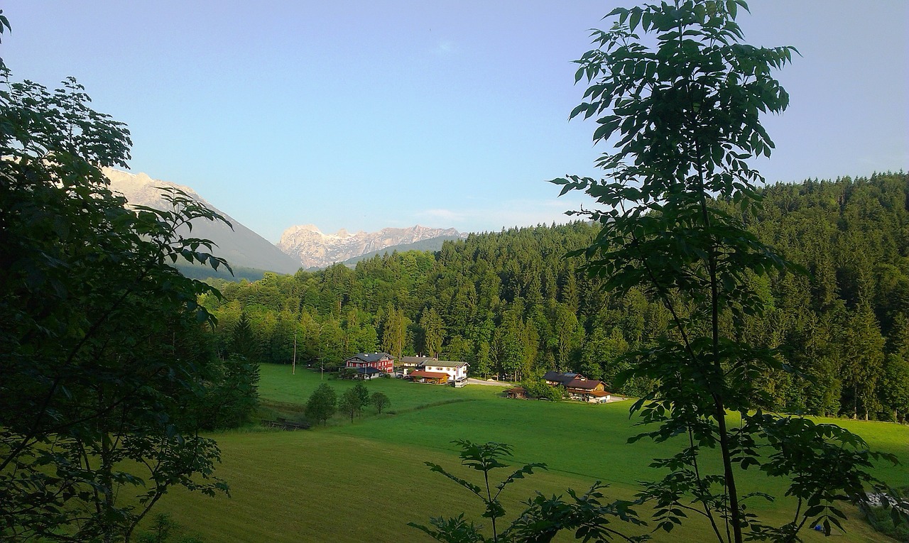 schönau landscape morning sun free photo