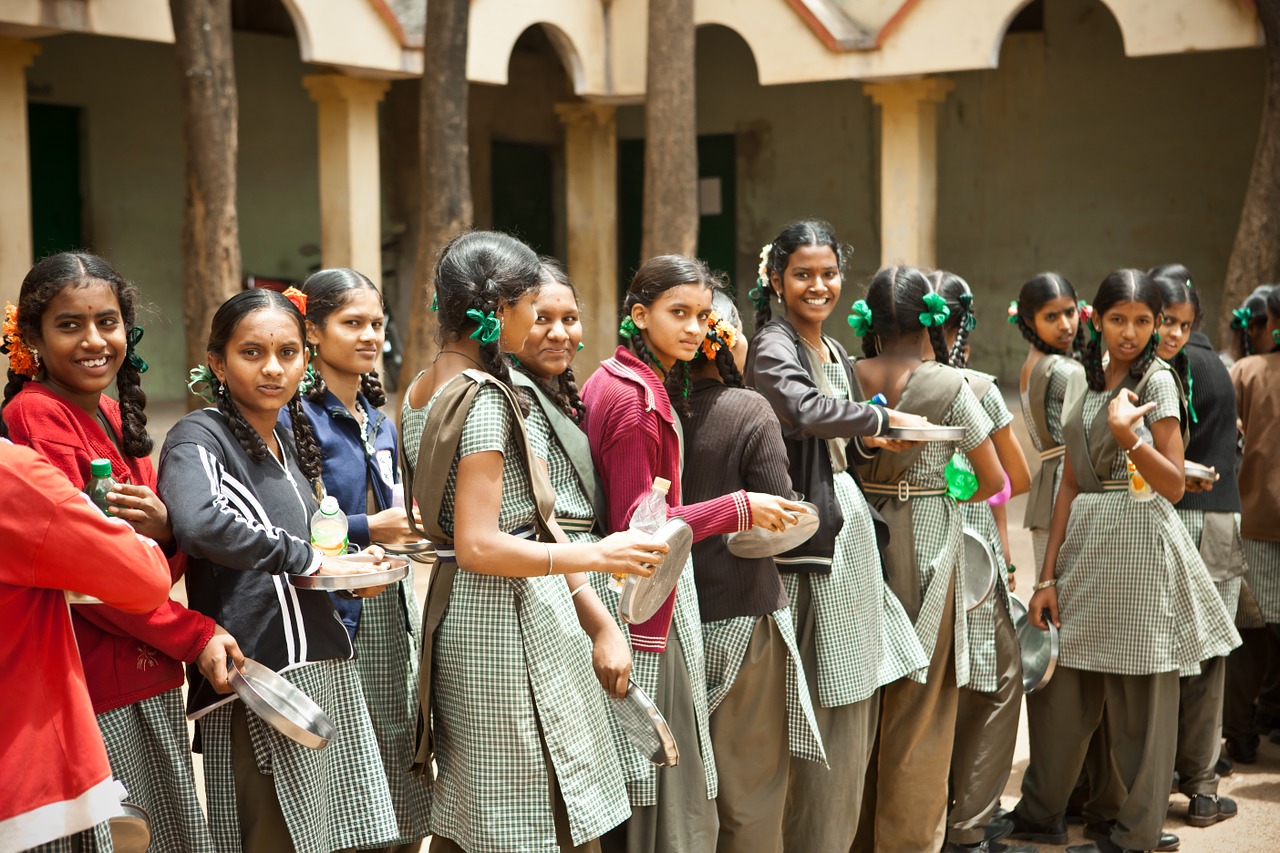 school children happy free photo