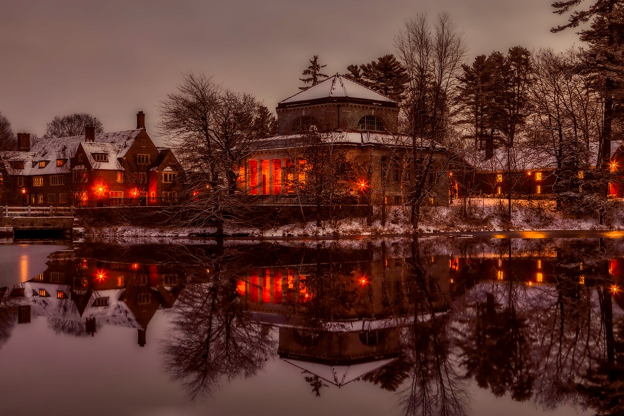 school sunset dusk free photo