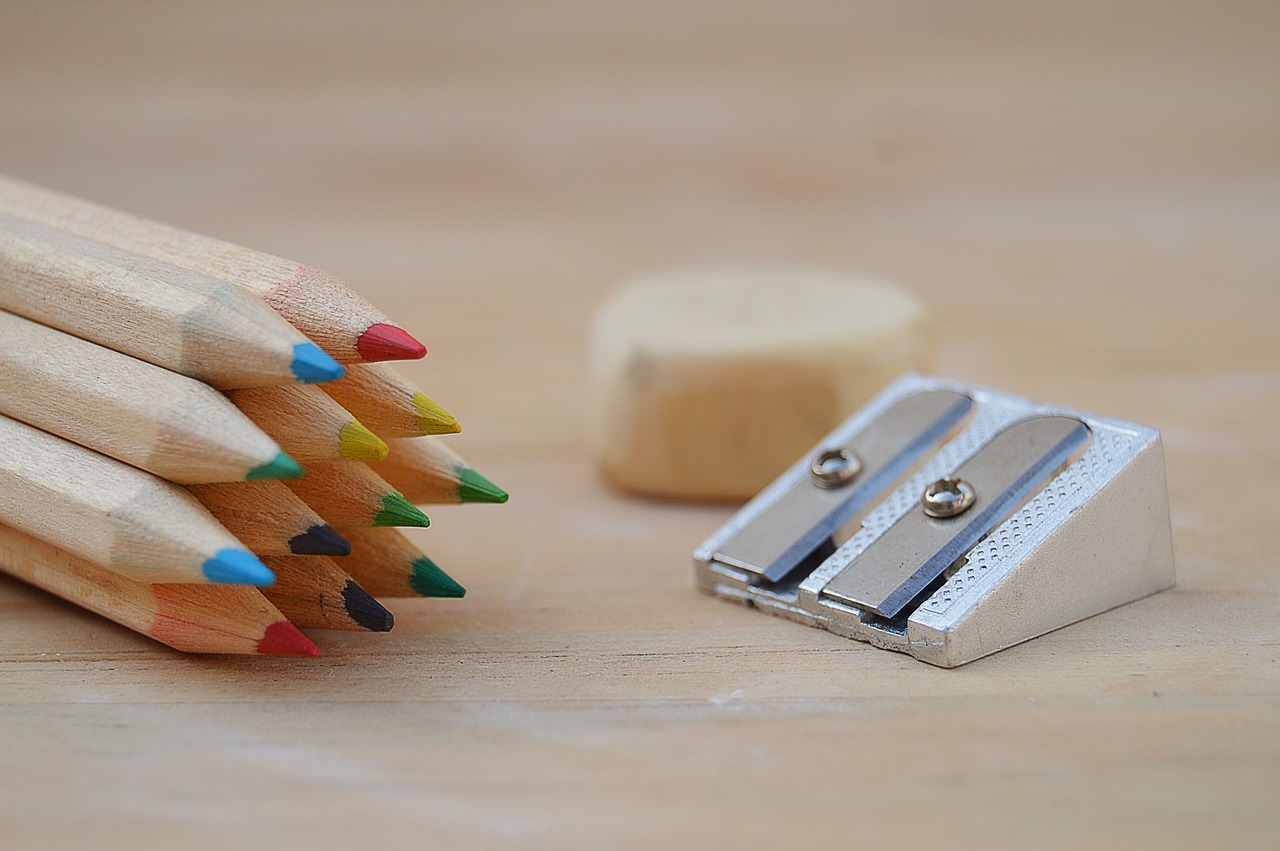 school colored pencils pencil sharpener free photo