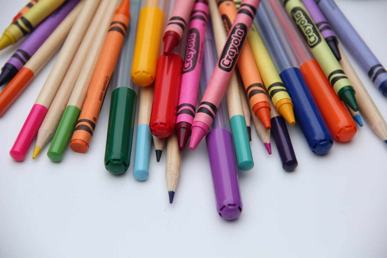 school art supplies crayons free photo