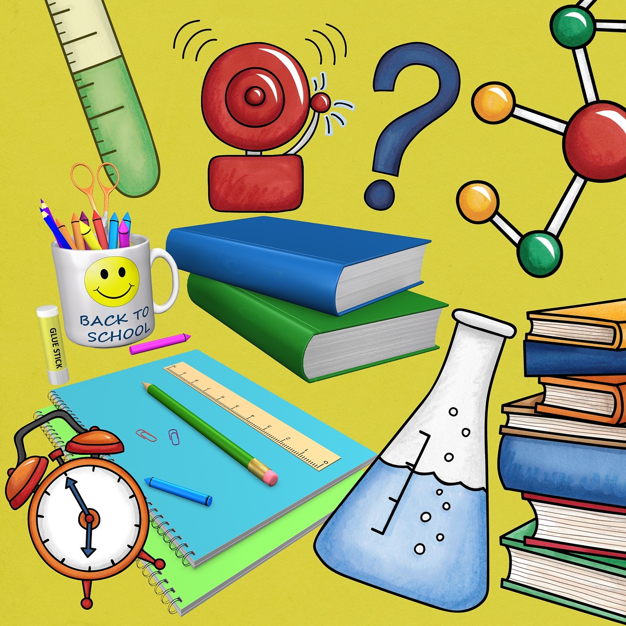 school books background free photo