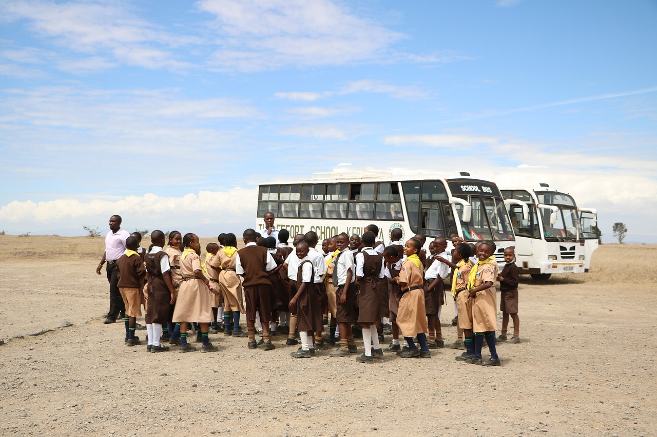 school bus africa free photo