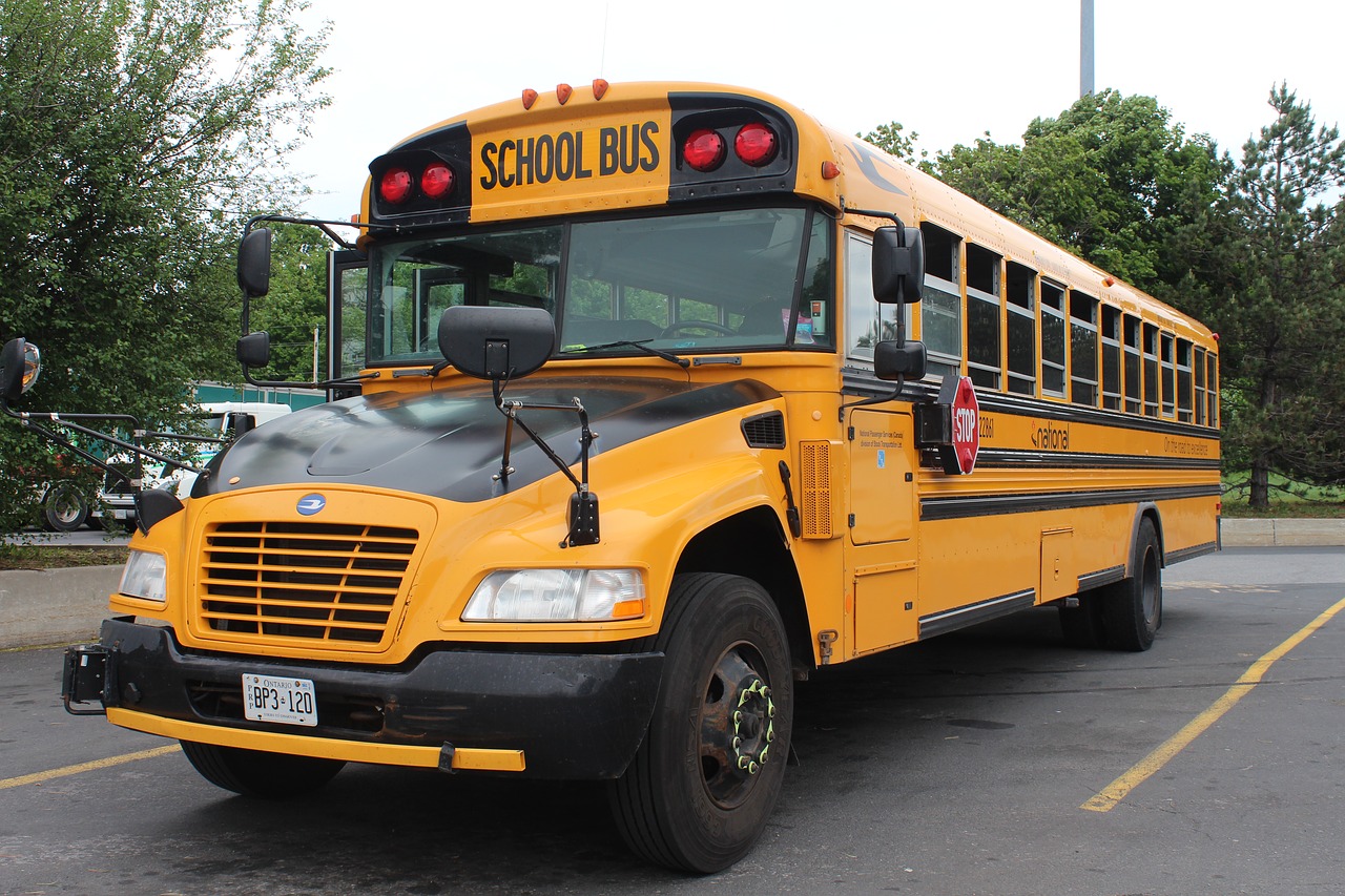 school bus canada montreal free photo