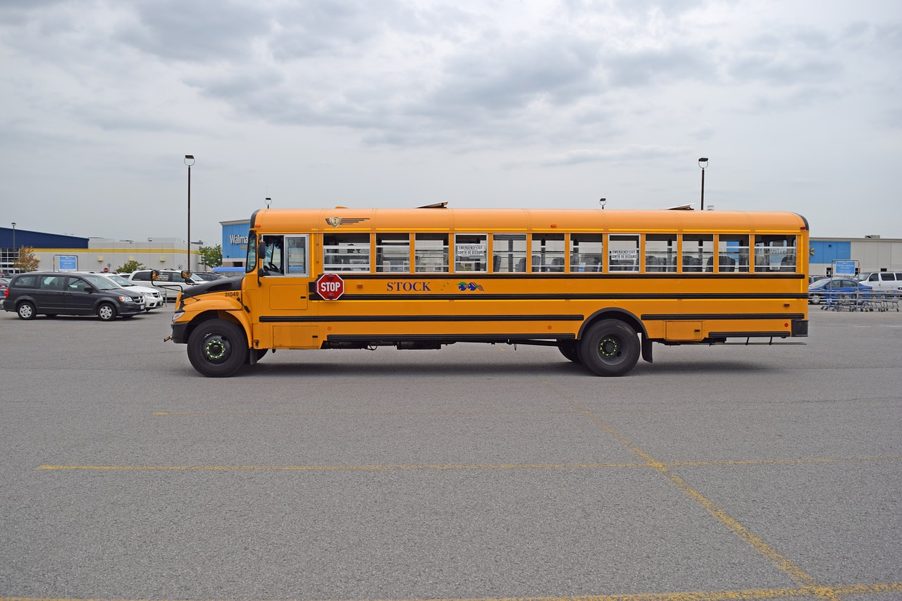 school bus side long free photo