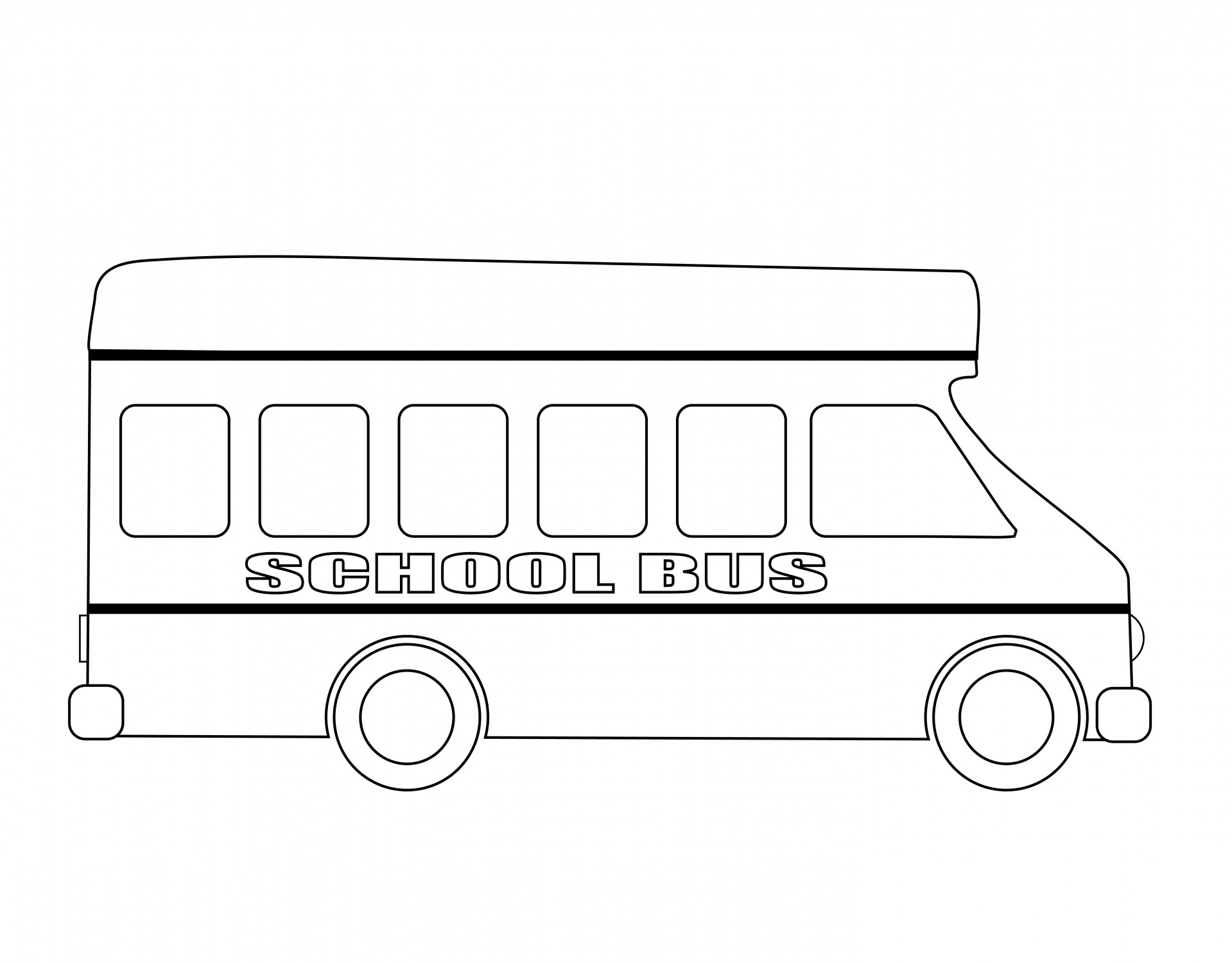 school bus bus outline free photo