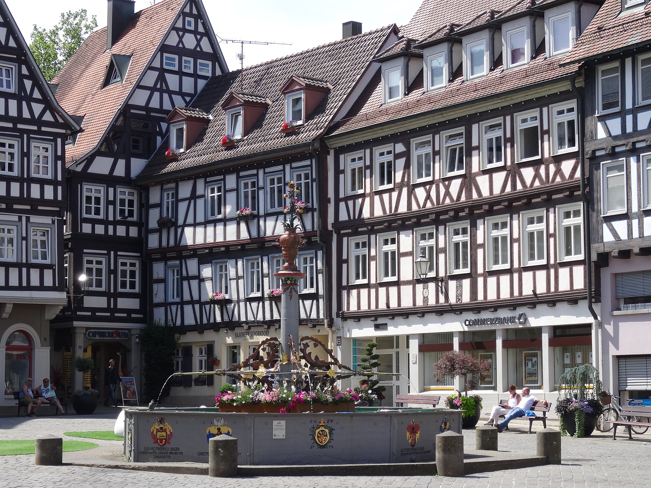 schorndorf marketplace market fountain free photo