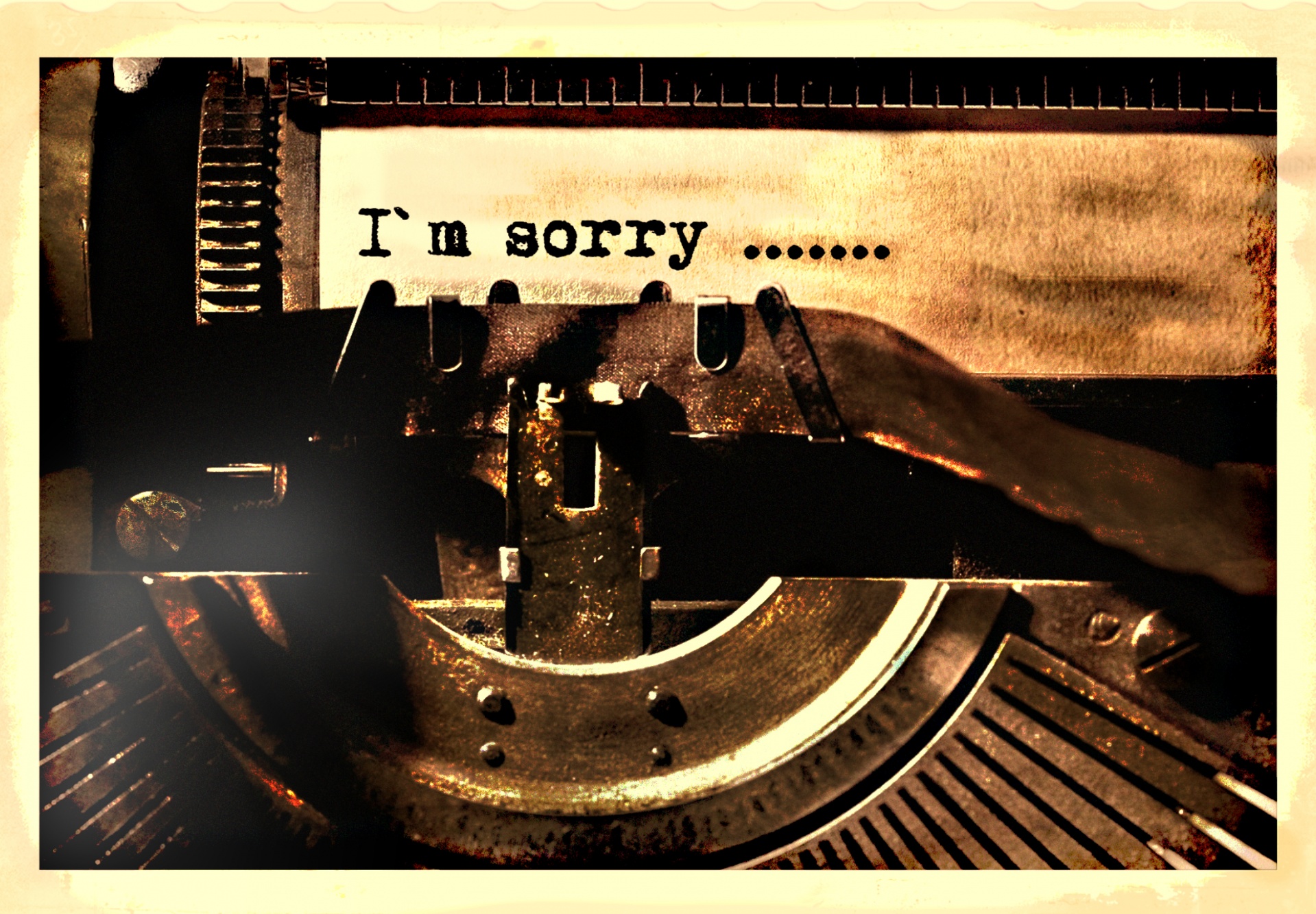 typewriter letter sorry free photo