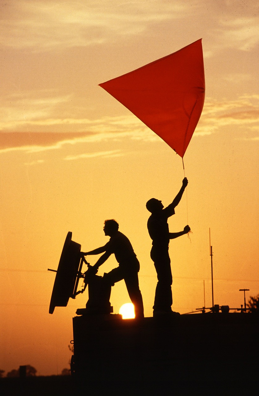 scientists silhouettes sunset free photo