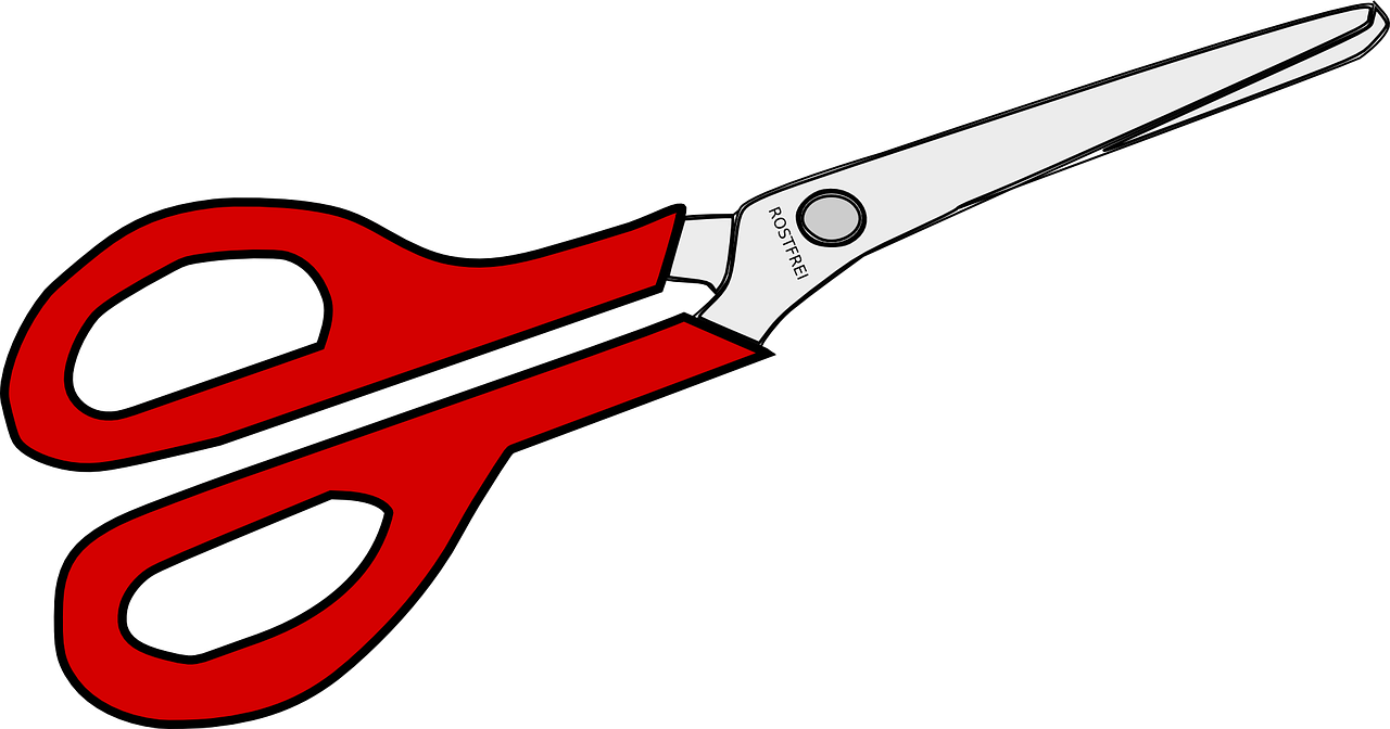 scissors red tool free photo