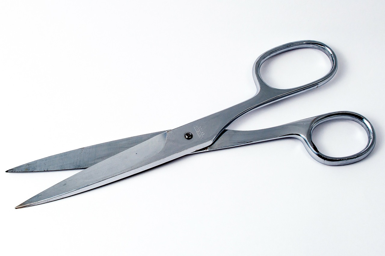 scissors cut office free photo