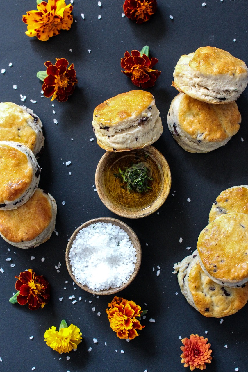 scones biscuits herbs free photo