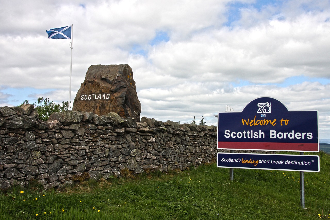 scotland border sign free photo
