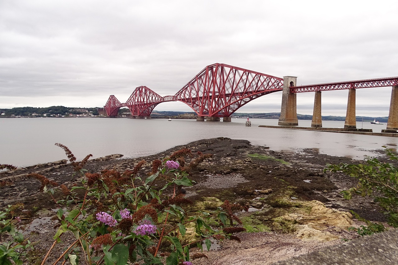 scotland railway bridge fith of forth free photo