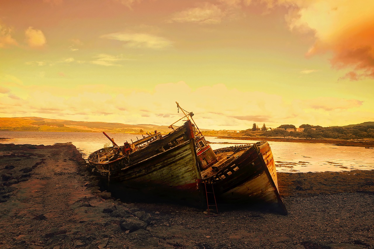 scotland shipwreck ship free photo