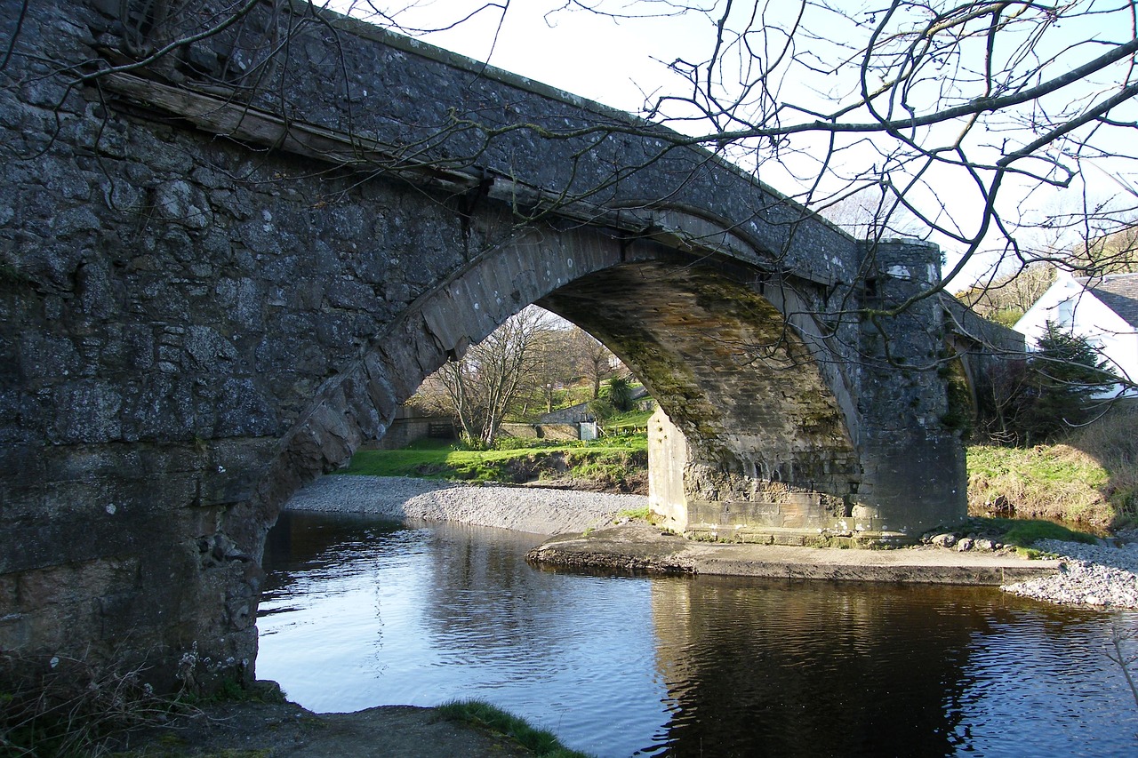 scotland ballantrae old bridge river free photo