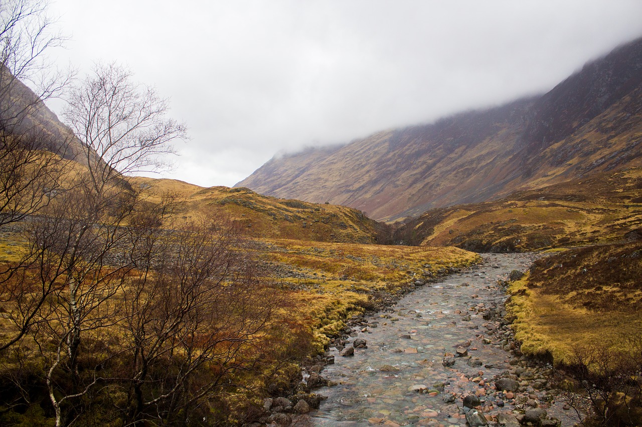 scotland hiking windy free photo