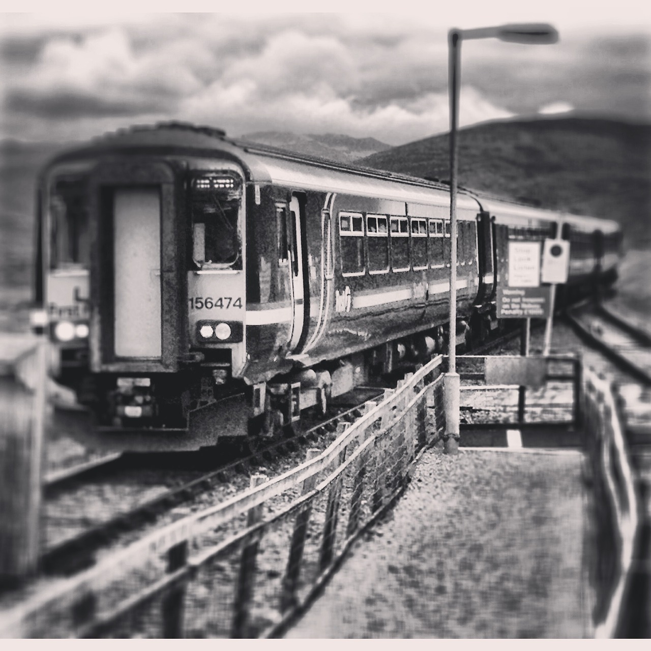 scotland train black and white free photo