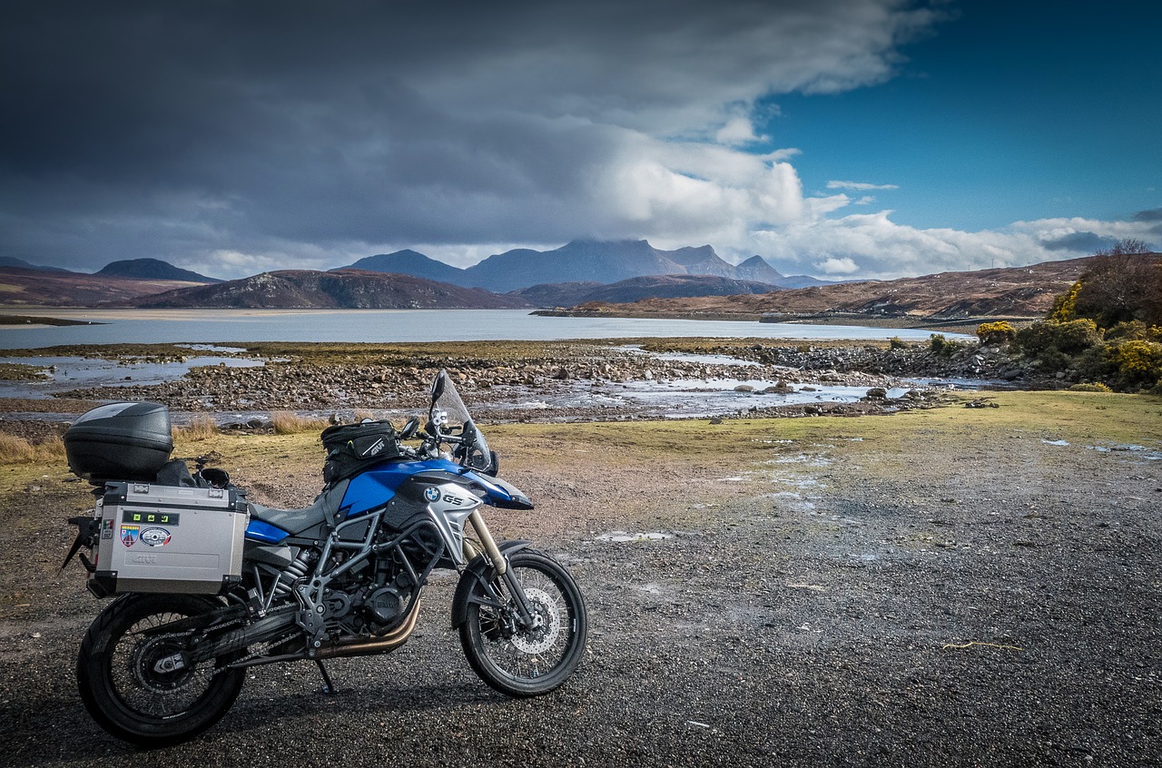 scotland motorcycle touring bike free photo
