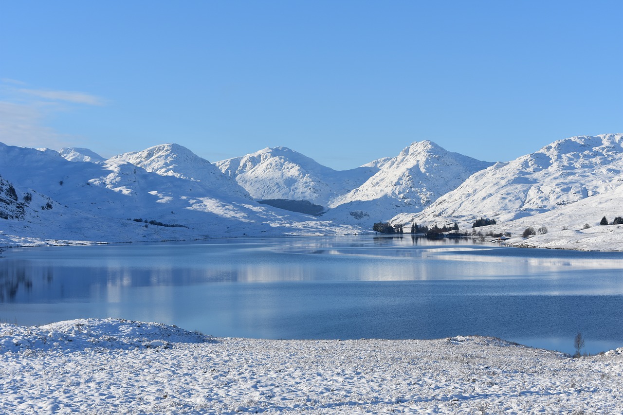 scotland  loch  snow free photo