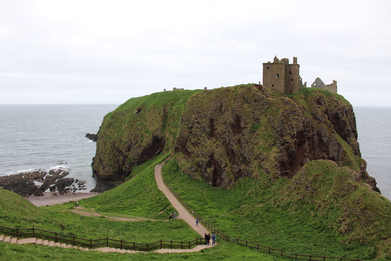 scotland  ruin  sea free photo