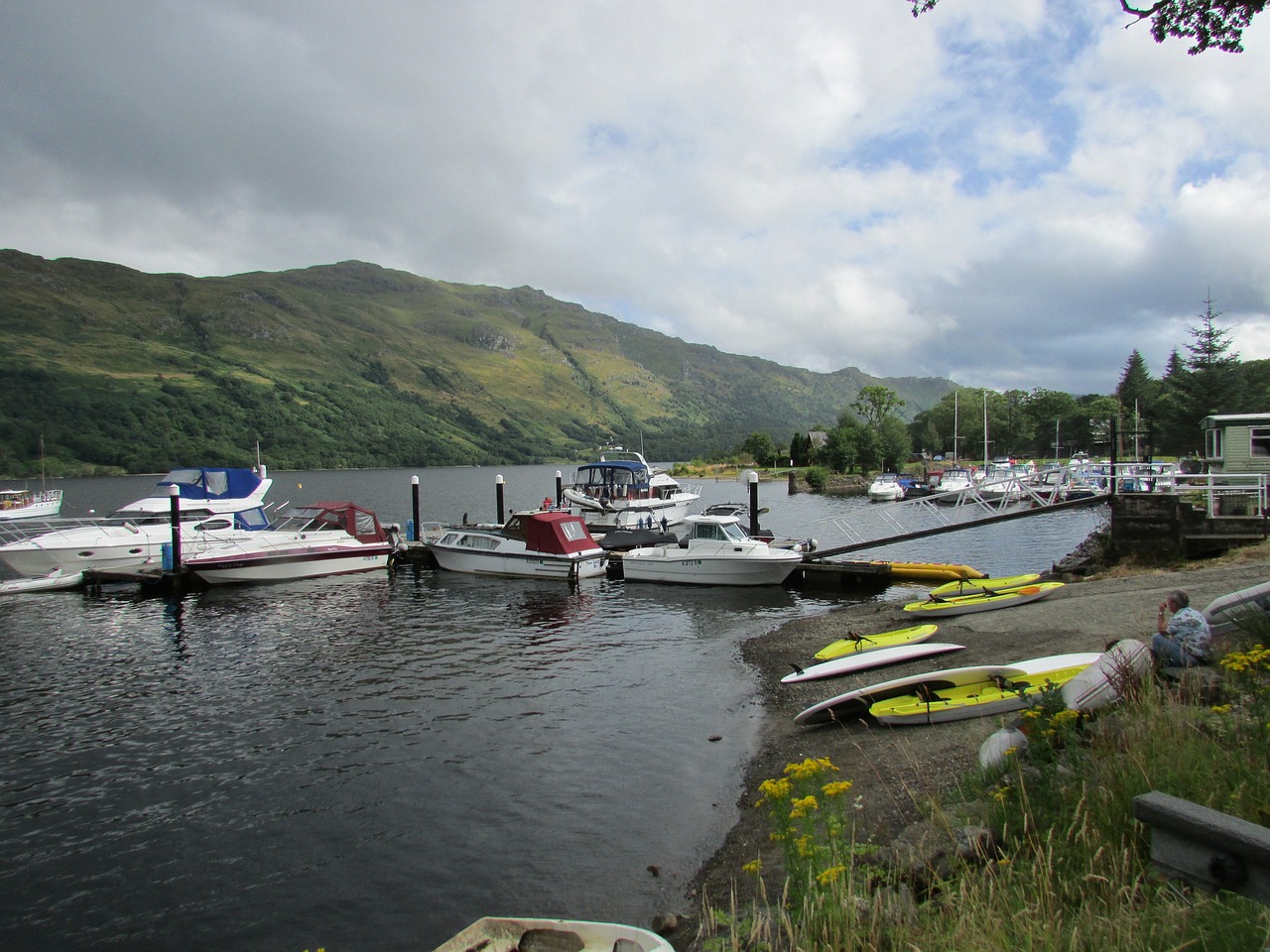 scotland loch lomond boats free photo